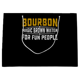 Bourbon Magic Brown Water Fun People - Whiskey Large Gift Bag