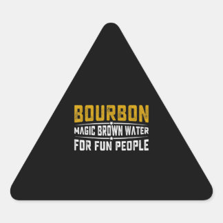 Bourbon Magic Brown Water Fun People - Whiskey Triangle Sticker