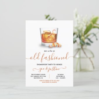 Bourbon Old Fashioned Party Invitation | Zazzle