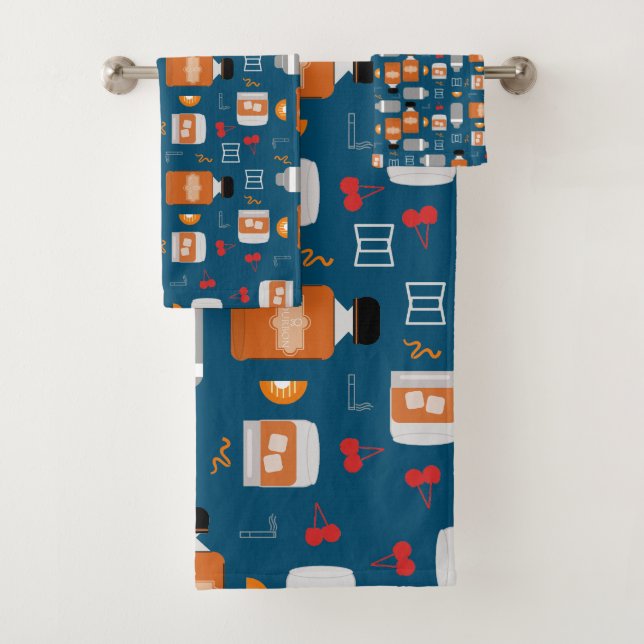 Bourbon Pattern Bath Towel Set (Insitu)