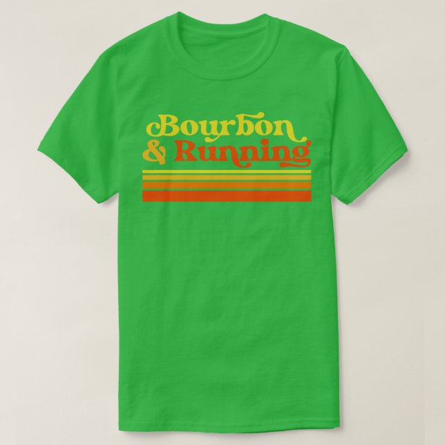 Bourbon Running Bourbon Drinker Marathon Runner T-Shirt (Design Front)