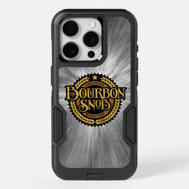 Bourbon Snob - funny whiskey drinker iPhone 15 Pro Case (Back)