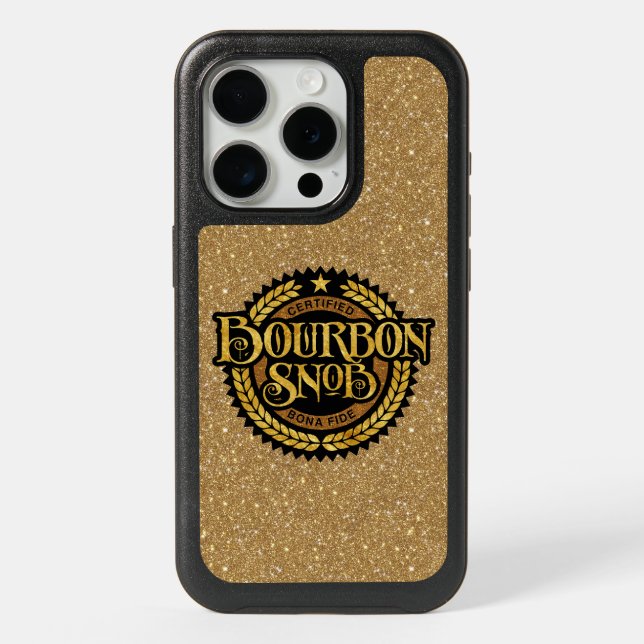Bourbon Snob - funny whiskey drinker iPhone 15 Pro Case (Back)