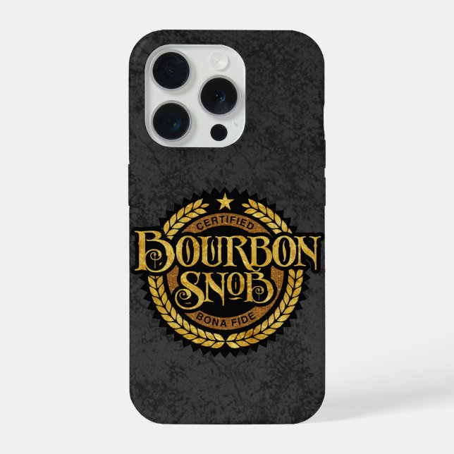 Bourbon Snob - funny whiskey drinker Iphone Case (Back)