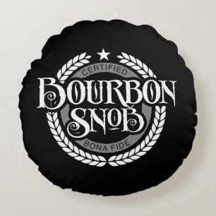 Bourbon Snob - funny whiskey drinker Round Pillow