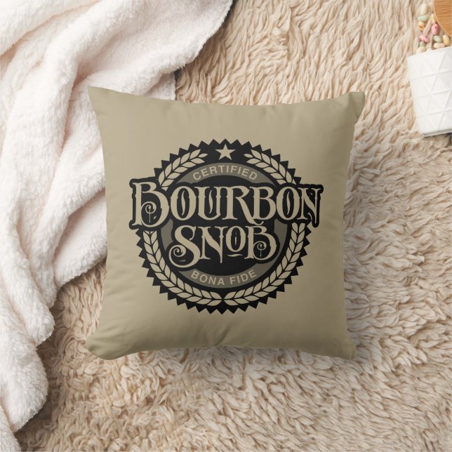 Bourbon Snob - funny whiskey drinker Throw Pillow (Blanket)