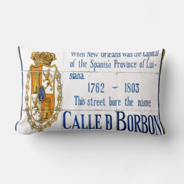 Bourbon St Tile Mural Lumbar Pillow (Front)