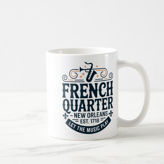 Bourbon Street French Quarter New Orleans Mardi Gr Coffee Mug (Right)