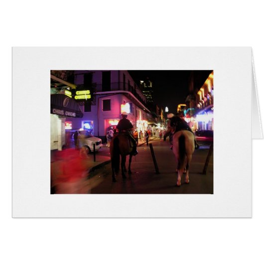 Bourbon Street mounted police Cards (Front Horizontal)
