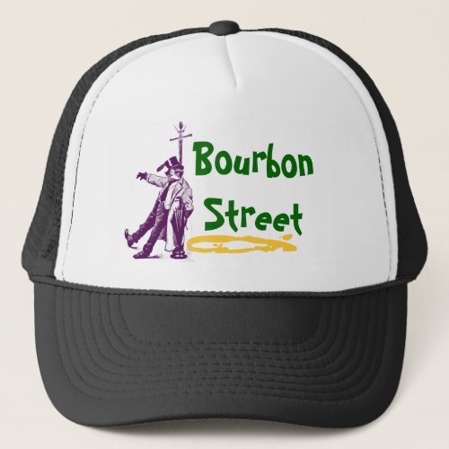 Bourbon Street New Orleans Classic Mardi Gras Gift Trucker Hat