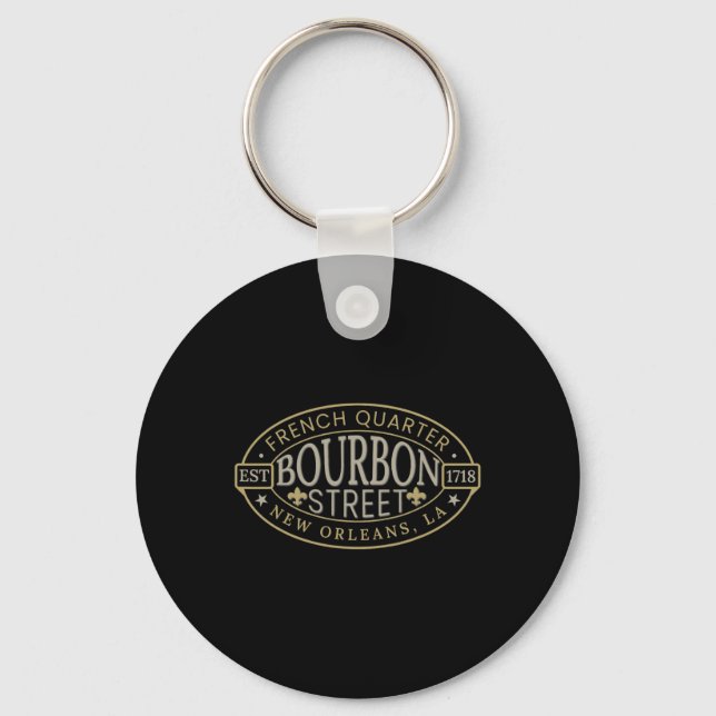 Bourbon Street New Orleans French Quarter Louisian Keychain (Front)