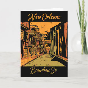 Bourbon Street New Orleans Souvenir Louisiana Mard Card