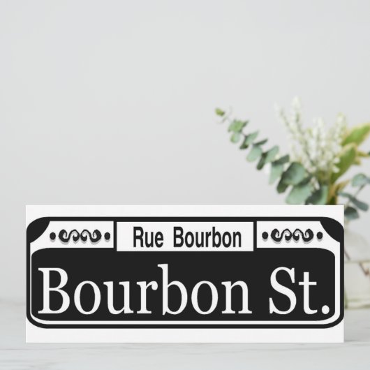 Bourbon Street Sign (Standing Front)