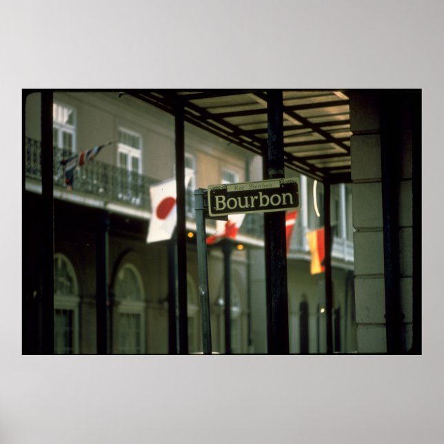 Bourbon Street Sign in New Orleans (Front)