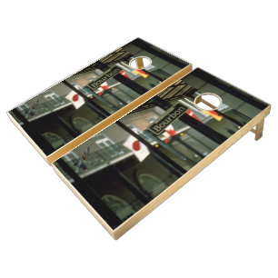 Bourbon Street Sign in New Orleans Cornhole Set