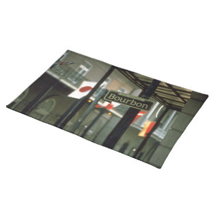 Bourbon Street Sign in New Orleans Placemat