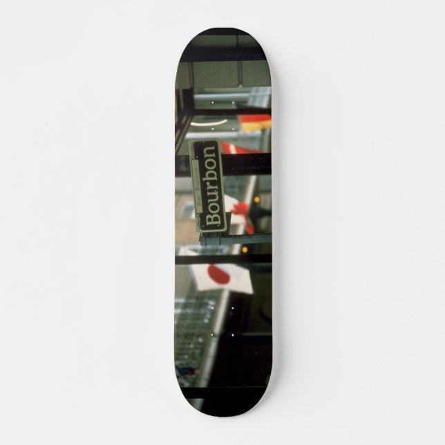 Bourbon Street Sign in New Orleans Skateboard Deck (Front)