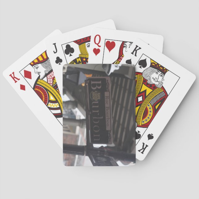 Bourbon Street Sign Playing Cards (Back)