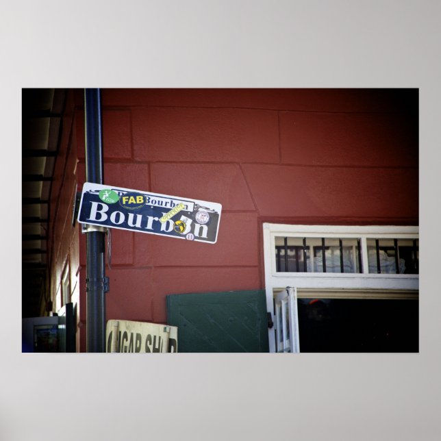 Bourbon Street, Street Sign, New Orleans Poster (Front)