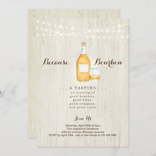Bourbon Tasting Party Invitation