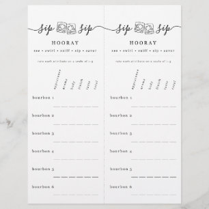 Bourbon Tasting Rating Scorecard Letterhead