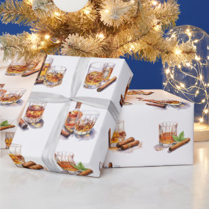 Bourbon Theme Wrapping Paper Bachelor gift 