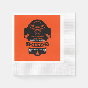 Bourbon Whiskey Art Napkins