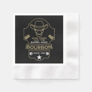 Bourbon Whiskey Art Napkins