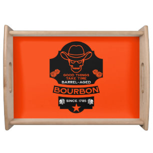 Bourbon Whiskey Art Serving Tray