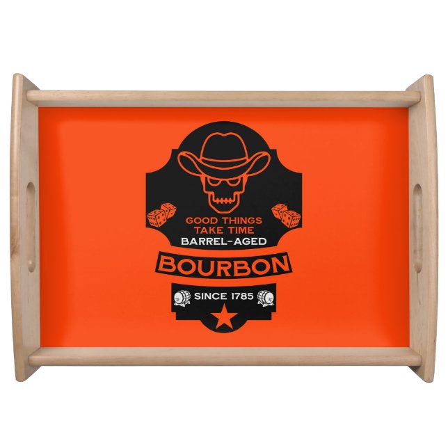 Bourbon Whiskey Art Serving Tray (Front)
