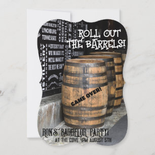BOURBON WHISKEY BACHELOR PARTY INVITATIONS