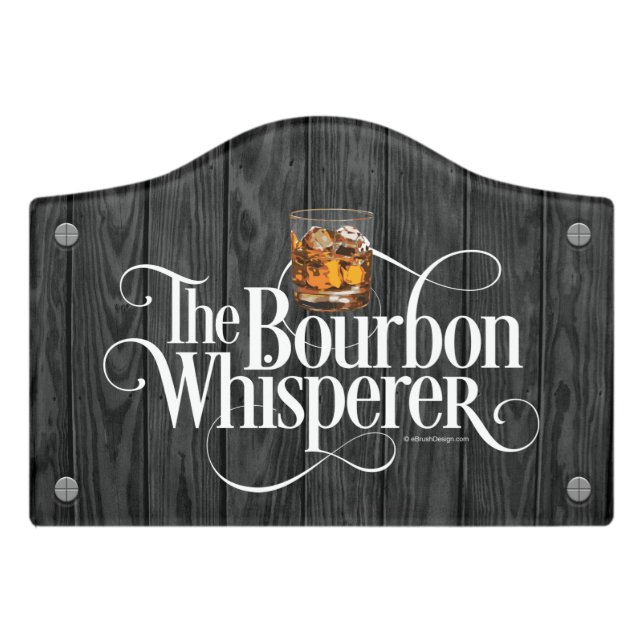 Bourbon Whisperer Door Sign (Small Crest Front)