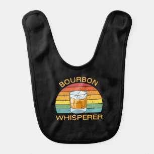 Bourbon Whisperer Whiskey Bourbon Drinking Gift Baby Bib