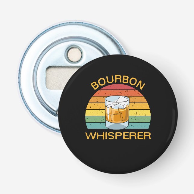 Bourbon Whisperer Whiskey Bourbon Drinking Gift Bottle Opener (Front)