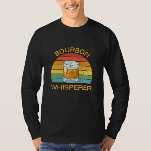 Bourbon Whisperer Whiskey Bourbon Drinking Gift T_Shirt