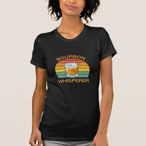 Bourbon Whisperer Whiskey Bourbon Drinking Gift T_Shirt