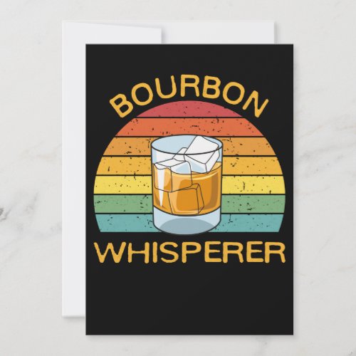 Bourbon Whisperer Whiskey Bourbon Drinking Gift Thank You Card
