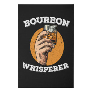 Bourbon Whisperer Whiskey Whisky Alcohol Faux Canvas Print