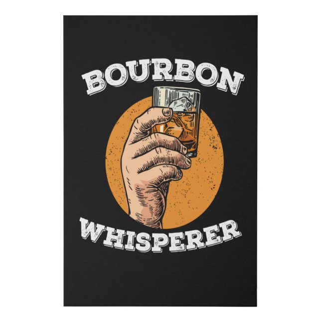 Bourbon Whisperer Whiskey Whisky Alcohol Faux Canvas Print (Front)