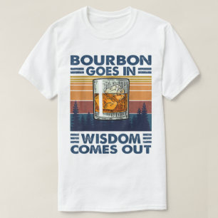 Bourbon Wisdom Vintage Sunset Design T-Shirt