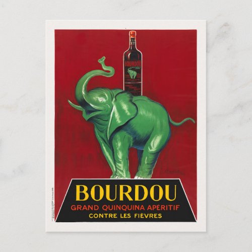 Bourdou Grand Quinquina Apritif France Vintage Po Postcard