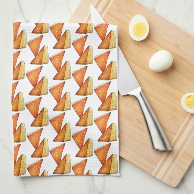 Bourekas Savory Pastry Israeli Food Jewish Cuisine Kitchen Towel (Quarter Fold)
