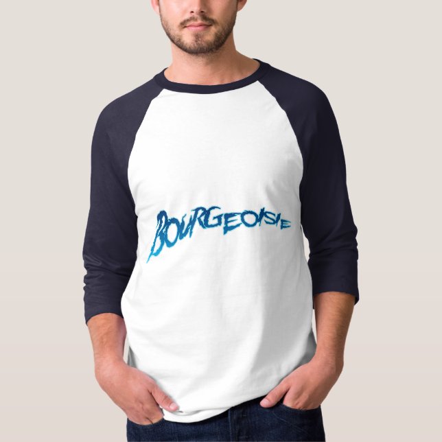 Bourgeoisie Mens 3/4 Sleeve Raglan T-Shirt (Front)