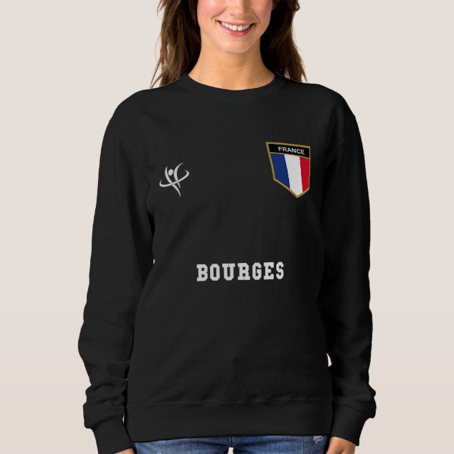 BOURGES France Vintage Sports Sweatshirt (Front)