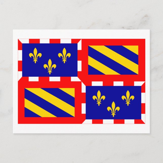 Bourgogne flag postcard (Front)
