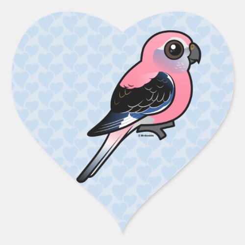 Bourkes Parakeet Heart Sticker