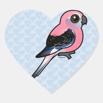 Bourke's Parakeet Heart Sticker