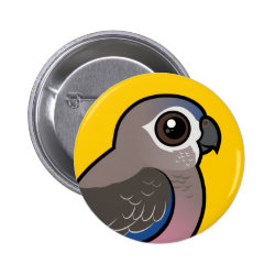 Bourke's Parrot Round Button