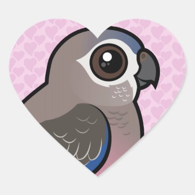 Bourke&#39;s Parrot Heart Sticker