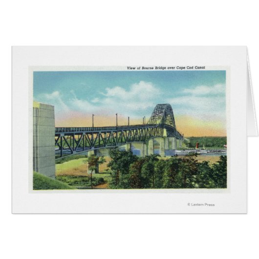 Bourne Bridge over Cape Cod Canal View Cards (Front Horizontal)